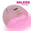 SUNX12 Max 280 W Nagellampe, rosa Nageltrockner für Maniküre, 66 LEDs, UV-Licht, schnelle Aushärtung, Autosense-Nagellampen mit Sockel, 240119