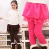 Trousers 2024 Winter Girls Thick Leggings Lace Skirt Legging For Kids Cotton Children Pants Baby Tutu Toddler Warm
