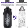 Water Bottles Half Gallon Bottle With Sleeve 64 Oz 2000Ml Motivational St Time Marker To Drink 230224 Drop Delivery Dhhke