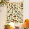 Tapissries Boho Decoration Home Tapestry Wall Hanging Ushroom/Flower Bedroom Mural Witchcraft Supplies 230314 Drop Delivery Garden Dhrck