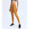 Lu Leggings aligner rapidement et gratuitement taille haute serré 25 pantalons collants de course pantalons de randonnée collants de course soutien de la taille Yoga Lu Leggings citron LL 2024