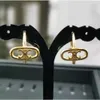 Designer celins jóias saijia novo arco triunfal brincos oco ouro moda brincos franceses temperamento brincos em forma de c feminino