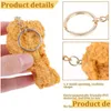 Keychains Lanyards Keychains PVC Food Show Props Keychain Franska pommes frites kyckling net stekt ben rostad vinghänge barn nyckel chai dhscb