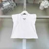 New girls Tracksuit baby dress set Size 100-150 partydress suits Solid color short sleeved and letter printed camisole dress Jan20