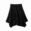 Men's Pants 2024 Niche Personality Hooks With Adjustable Irregular Skirt Straight Leg High Waisted Wide