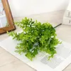 Fleurs décoratives 1pc Eucalyptus en plastique PVC plantes artificielles herbe verte fleur plante mariage décoration de la maison fournitures de Table