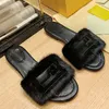 Real Mink Fur Slides Luxury Designer Slippers Women Shoes High Quality Casual Sandals Flip flops Lazy Flats Summer Beach Sandal Hollow out Buckle With Box 10A 35-42