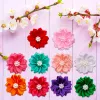 Tillbehör 50/100 st husdjur Hund hårbågar gummiband Pearl Flowers Bows For Small Dogs Pets Hunds Grooming Bows For Dog Hair Accessories