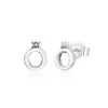 Boucles d'oreilles en argent Sterling 100% 925, couronne polie, boucles d'oreilles à clous, livraison gratuite