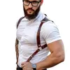 Cintos moda homens suspensórios vintage couro falso cinta suspender cintas arnês