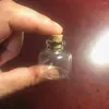 Butelki 5pcs 10 ml mini szklany kork pusta urocza przezroczysta słoi