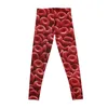 Calças ativas glóbulos vermelhos sob microscópio leggings legging ginásio roupas esportivas femininas para mulheres