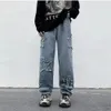 Mode Sterne Handtuch Stickerei Baggy Männer Jeans Hosen Y2K Kleidung Gerade Hip Hop Baumwolle Hosen Pantalon Homme herren jeans 240119