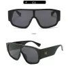 Designer-Sonnenbrille für Damen, Buchstaben-Sonnenglas, Herren-Brille mit großen Gläsern, blendfrei, Hip-Hop-Sonnenbrille, Strandbrille, Vollrahmen-Onepiece-Sonnenbrille