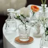 Vaso de vidro transparente para planta nórdico simples vasos de flores de vidro criativo terrário hidropônico mesa decorativa vaso de flores 240123