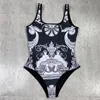 S Designer Italiaanse modebrief Gedrukte dames Bikini Sexy One Piece Swimwear S-XL