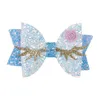 Hair Accessories Baby Girls Sequin Hair Clip Sweet Glitter Gold Angel Wings Flower Princess Barrettes Children Fashion Butterfly Acces Dh7Lt