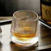 Bicchiere da vino addensato da 160 ml rotante per whisky, vodka, tazza da bar, festa, whisky, birra, brandy trasparente 240127