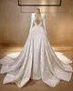 Modern Shine A-Line Wedding Dress Jewel 3D-Lace Ball Gown Plus Size Detachable Train Bridal Gowns Dress Vestido De Novia Size Color Customized D-H23830