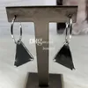 Boucles d'oreilles Triangle Mental pendantes, clous de luxe plaqués avec lettres, breloques en strass, bijoux à la mode