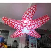 wholesale High quality Romantic LED lighting 1.5/2/3 meters dia inflatable starfish marine animal seafood customized hanging decorative for wedding ,event,party