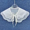 Noeuds papillon écharpe brodée châle décoration chemisier en dentelle faux col chemise faux vêtements accessoires épaule nuage