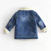 Jacket For Girls Boys Autumn Winter Plus Cashmere Thicken Jeans Coat Children Clothes Warm Fashion Baby Denim Jackets 26Y 240122