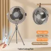 Fans fjärrkontroll golvbord luftkylare mini bärbar takfläkt 360 ° rotation 3Squeed Wind Wireless för camping hem nattljus