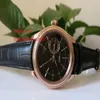 최고 품질의 고급 손목 시계 셀리니 데이트 시계 남자 39mm 18k 로즈 골드 50515 블랙 브랜드 새로운 기계적 남성 3015