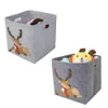 2024 CUBE Folding Thicked Felt Tyg Storage Box For Cartoon Toys Organizer Home Tvättkorg Kläderlagringskorg 240125