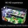 Plexiglass Aquarium Box Ultra-white Organic Glass Explosion-proof Acrylic Fish Tank Tabletop Small Ecological Water Tank 240124