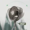 Fans fjärrkontroll golvbord luftkylare mini bärbar takfläkt 360 ° rotation 3Squeed Wind Wireless för camping hem nattljus