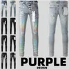 Purple Brand Jeans Fashionable Mens Cool Style Luxury Designer Torn Bike Black Blue Slim Fit Motorcyclen92xss51