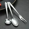 Knives Fork Stainless Steel Household Knife And Spoon Big Round Fruit Ice Cream Coffee 1010 Western K