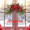 Decorative Flowers Christmas Swag Wreath Pendants Simulation Atmosphere Garland For Fireplace Stairway Decor