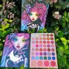 Espelhos 46 Cores Goth Girl Matte Eyeshadow Palette com Espelho Glitter Sombra de Olho Blush Paleta de Pigmentos Maquiagem Profissional para Rosto