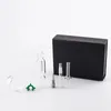 Dabpipes NC002 Dab Rig Glass Water Bong 10mm 14mm Stainless Steel Nail Smoking pipe Gift Box Clip Mouthpiece Wax Dish In-Line Water Perc Bubbler Glass Pipes