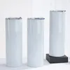 Garrafas de água copo térmico fácil de limpar viagem de aço inoxidável isolado tumbler conjunto sublimação à prova de vazamento com palha para casa