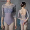 Bale Dans Tekerlek Elbise Kadınlar İçin Vücut Takım Baskılı Top Jimnastik Hava Yoga Uygulaması Kızlar İçin Yoga Balesi 240126