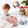 Cushion/Decorative Pillow Cushiondecorative Inyahome Soft Knot Ball Pillows Round Throw Cushion Kids Home Decoration P Knotted Handm Dhqss