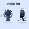 Fans Xiaomi Mini Clip Fan Portable Power Ultraquiet USB barnvagn Fan Högkvalitativ Student Söt bekväm liten kylventilador