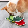 Sniffing crocodilo forma pet almofada de alimentação lenta lavável cheiro treinamento brinquedos filhote de cachorro cão snuffle esteira presente para cães