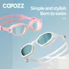 COPOZZ Professionele HD-zwembril Anti-condens UV-bescherming Verstelbare zwembril Siliconen waterglas voor mannen en vrouwen 240119