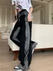 Dżinsy damskie Y2K Autumn and Winter Korean Design Sense Sense Dżins Mop Pants Gradient plus wielkość MM Velvet Wide-Leg