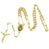 Loyal Herren Cool Anhänger 18k Gelbgold Kreuz Halskette Jesus Kette 19 6inch204x