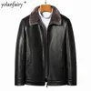 Männer Winter Jacke Männer Ökologische Leder Pelzmantel Männlichen Plüsch Dicken Motorrad Jaqueta De Couro Masculino FCY 240124