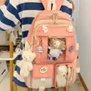 School Bags 5pcs Backpack Set For Bookbag Teens Girls Daypack Large Capacity Shoulder Bag Handbag Pencil Case