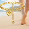 Anklet for Women Kolor złoty stal nierdzewna kubańska link kostki Bracelety letnia moda łańcuch nóg biżuteria plażowa ANCKLETS 240125