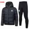 23 24 Men's Cotton padded clothes 2023 2024 Argentina Marseilles psges Brazils Tracksuits Brasil Algeria Thermal jacket Soccer Sets