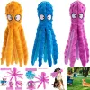 Toys 3 Pack Drable Interactive Dog Chew Toys Dog Squeaky Toys Octopus Crinkle Pet Plush Toy Cat Tand Tand Rengöring Toy Pet Supplies